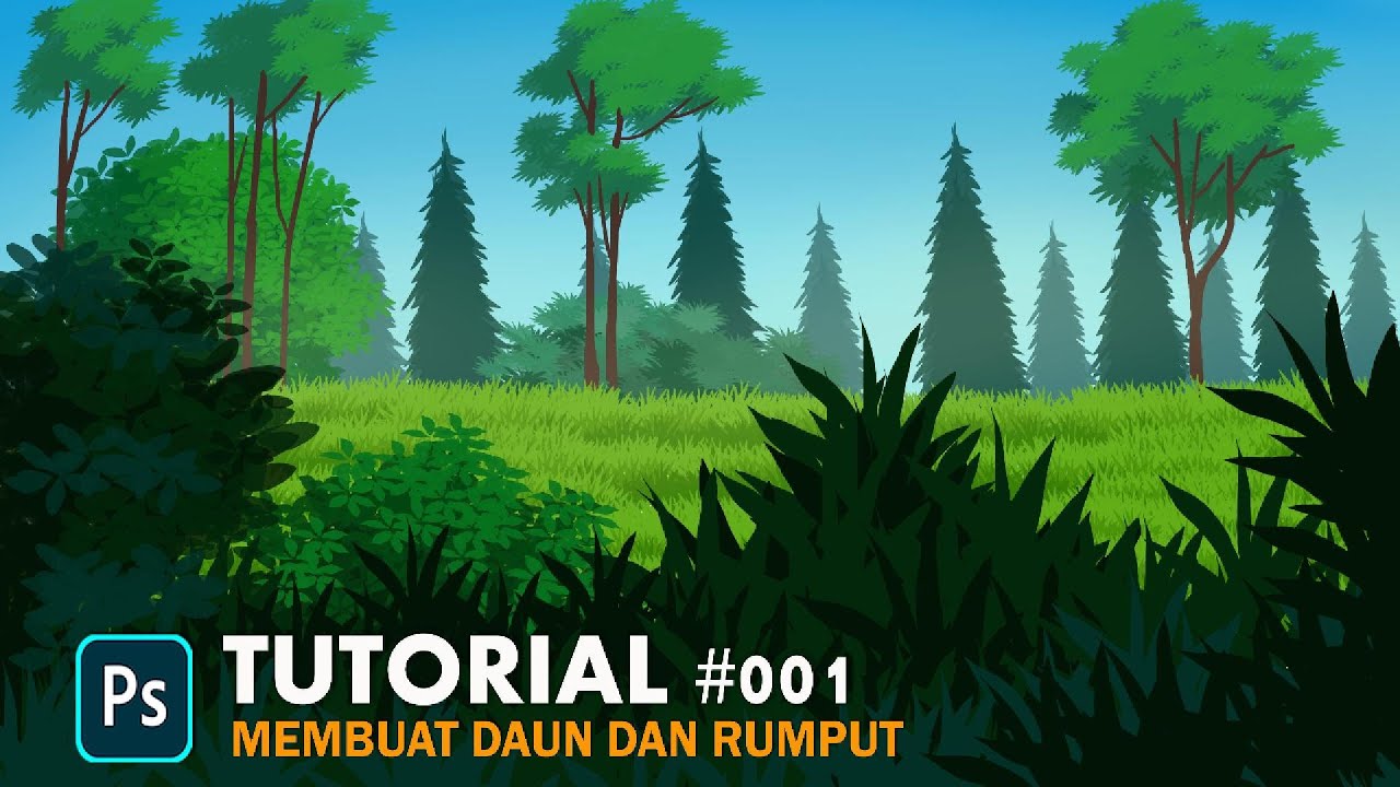 PAINTING TUTORIAL _001 /CARA MEMBUAT TEKSTUR DAUN DAN RUMPUT. - YouTube