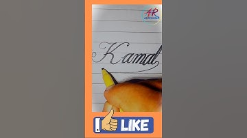 How to write the name Kamal using cut marker 605 #calligraphy #handwriting #shortvideoviral