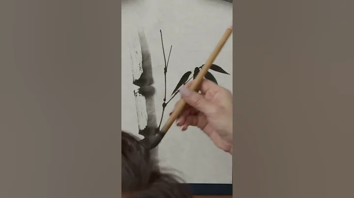 Painting a BLACK INK Bamboo in Sumi-e Chinese Brush Technique - #SHORTS by Koshu | Domestika English - DayDayNews