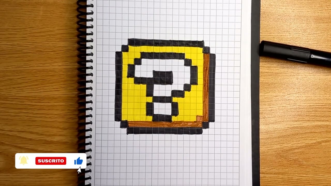 Como dibujar Pixel Art Interrogacion - YouTube