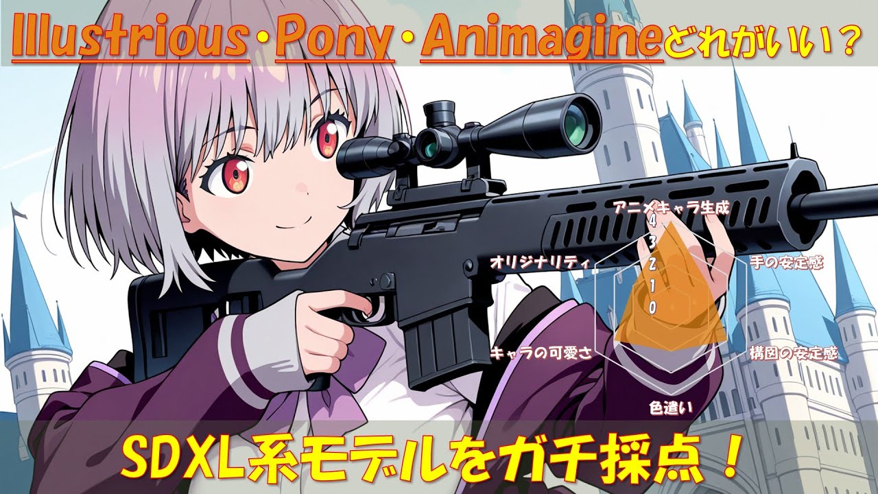 【作画安定？かわいさ最強？】SDXL系オススメモデル6選！Illustrous・Pony・Animagine系の特徴を完全把握！
