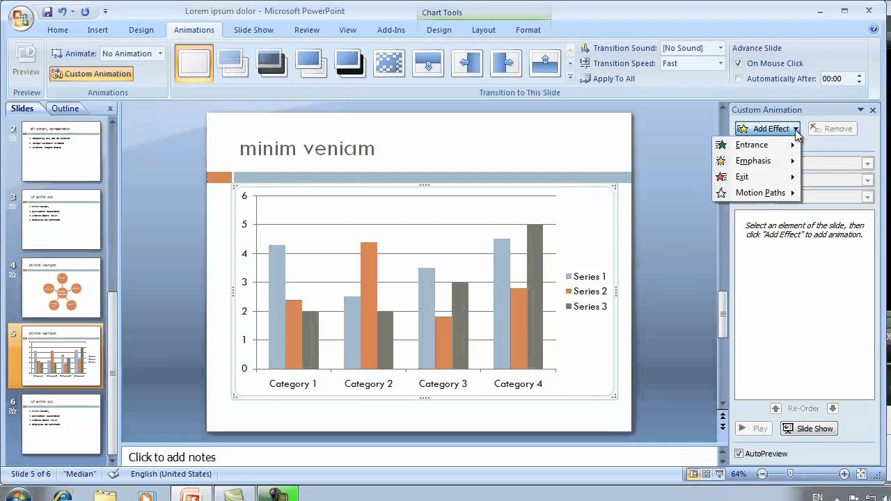 Animate Excel Chart In Powerpoint 2010