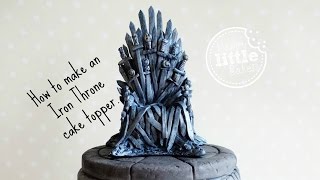 Game of Thrones cake topper - fondant Iron Throne - YouTube