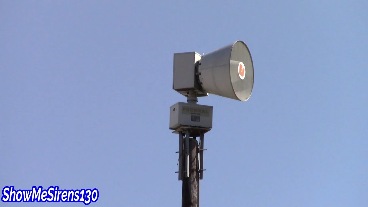 8 RPM Federal Signal 2001-SRN/DC (2nd gen) Siren Test Butler, MO 6-5-19