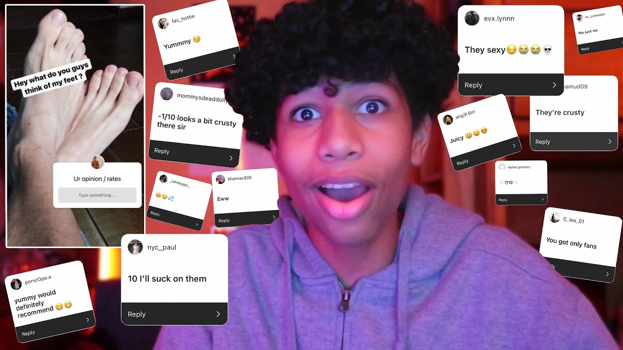 Asking My Instagram Followers To Rate My Feet!!!