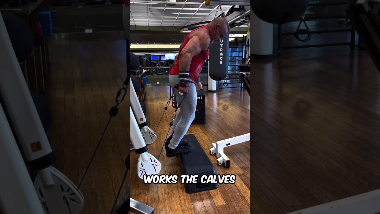 Try these cable calf raises for an intense calf burn these are much harder than they look #calves