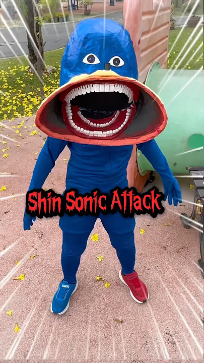 Shin sonic attack#shorts #shortvideo #short #shinsonic #attack #cosplay #funny #scary #sonic #play