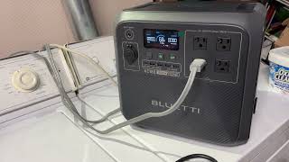 Bluetti AC180 test on washer  fail to start