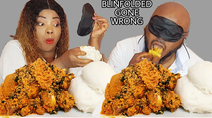 BLINDFOLDED GONE WRONG ON MY HUSBAND BAD IDEA | EGUSI SOUP WITH PONDO | AFRICAN FOOD MUKPRANK
