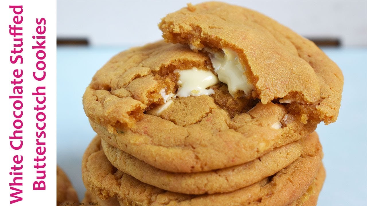 White Chocolate Filled Butterscotch Cookies | RECIPE