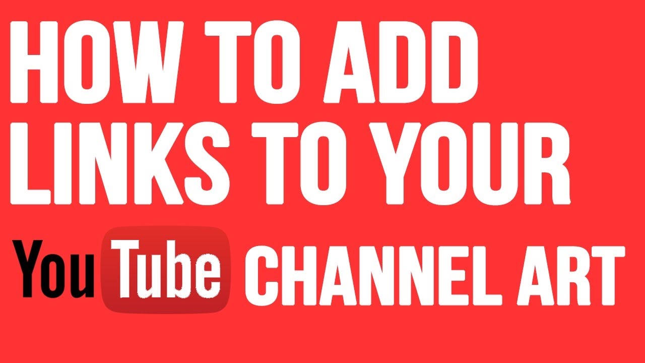How to get the edit links button on your channel art and edit links