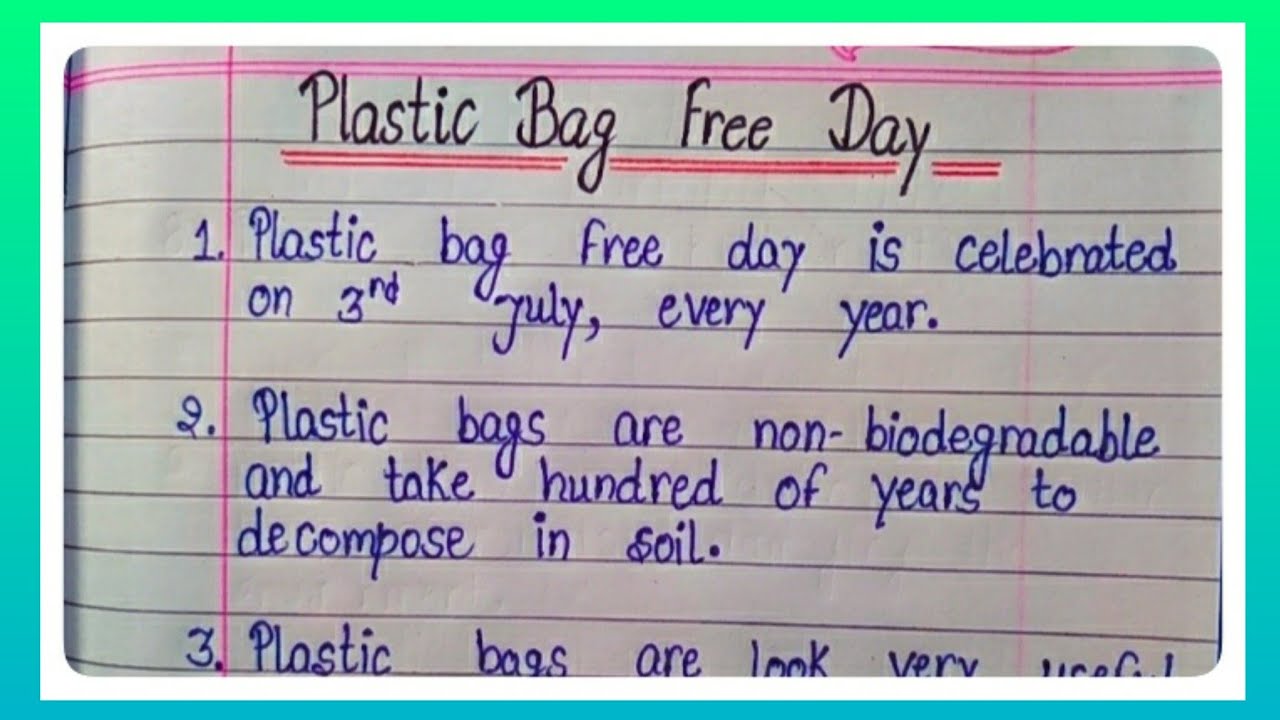 international plastic bag free day essay