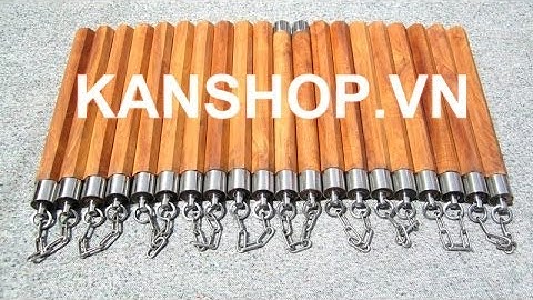 Côn nhị khúc gỗ căm xe | 8 cạnh | khớp xoy inox | Kanshop.vn | Lớp tập côn nhị khúc