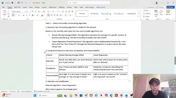 Forecasting for Decision Support (DW & Data Mining)