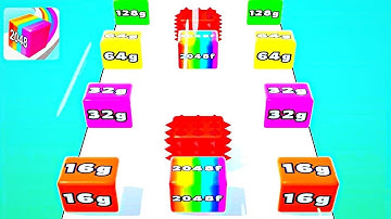 Jelly Run 2048 Infinity Mode ! All Levels Gameplay Part 1 android, ios
