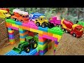 Vhicules de construction de ponts camions  benne basculante blocs jouets