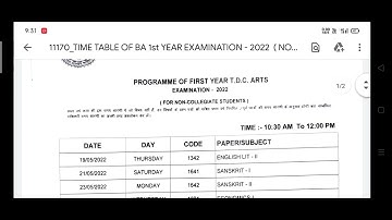 College Exam 2022 | BA B.Sc. B.Com. Time Table 2022 | Rajasthan Universities // Udaipur //first year