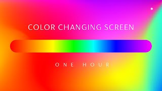 LED LIGHTS ✼ Smooth Rainbow Color Changing Screen ~ With Lofi Hip Hop Music ~ ONE HOUR screenshot 1
