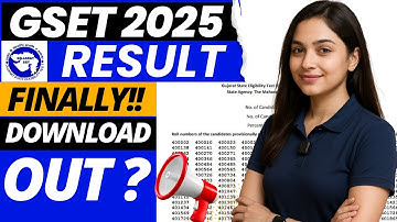 gset result 2025 | gujarat state eligibility test result 2025 | how to check gset result 2025