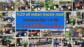 fs20 all indian tractor mod // tractor+map 🗾 // download link #fs20