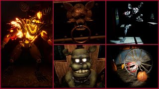 FNAF VR Curse of Dreadbear DLC All Minigames (Excluding Pirate Ride) (No Commentary)