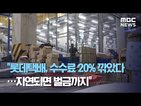 롯데택배 수수료 20 깎았다 지연되면 벌금까지 2020 10 29 뉴스데스크 MBC 