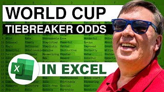 एक्सेल - विश्व कप ग्रुप स्टेज टाईब्रेकर ऑड्स एक्सेल - 2531 में गणना के अनुसार screenshot 5