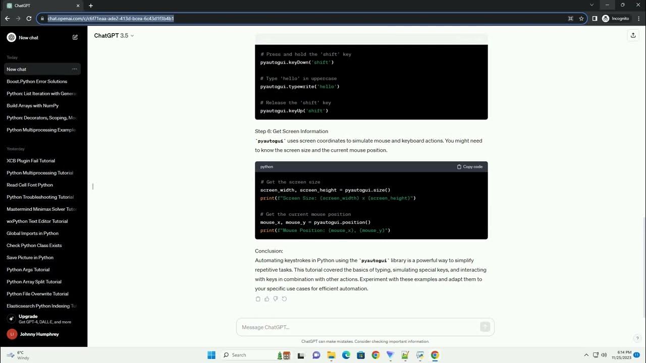 How to automate a keystroke in python - YouTube