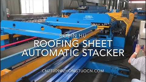 Roofing sheet roll forming machine automatic stacker