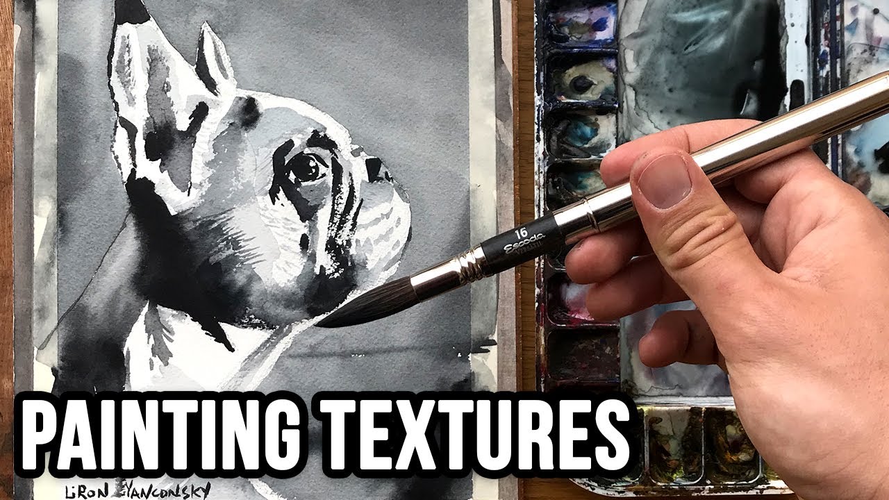 Painting TEXTURE in Watercolor [Dog Fur] YouTube