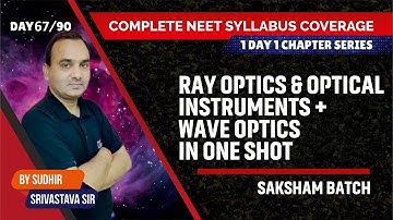L2 Ray Optics & Wave Optics | Complete NEET Syllabus Coverage | Sudhir Srivastava