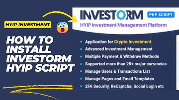 Create HYIP Investment Website with Investorm PHP Script
