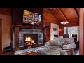 6 hours 🔥Cozy Log Cabin, Snow with Fireplace Crackling Fire Sounds ❄️