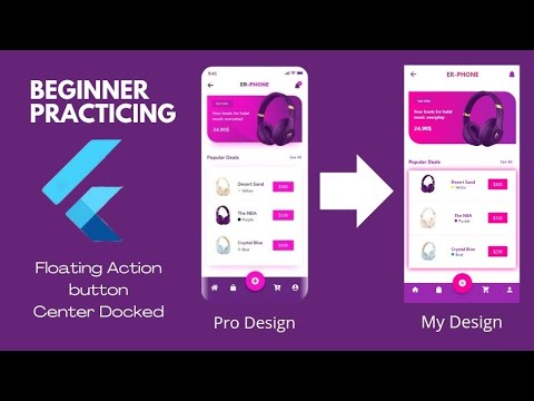 Flutter UI Practicing | Floating action button-center docked. - YouTube