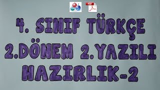 4. Sınıf Türkçe 2. Dönem 2. Yazılı Hazırlık - 2 | Çözümlü Örnekler  | Canlı Ve Ayrıntılı Anlatım