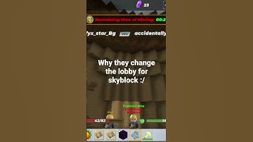 why they change the lobby for skyblock #blockmango #skyblock #worlds #lobby