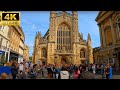 4K Visit Bath England - What to see in the Bath:  Roman Baths, Royal Crescent, Bath Abbey - UNESCO