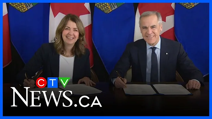 Danielle Smith and Mark Carney sign MOU for pipeline project
