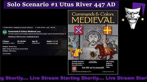 Commands and Colors Medieval Solo Scenario #1 Utus River 447 AD