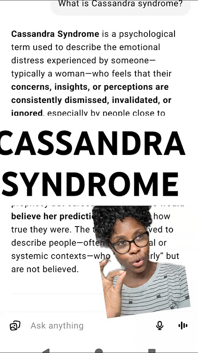 The irony of referencing Cassandra when #cassandrasyndrome is a thing compelled me to post this