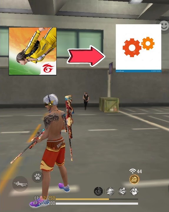 free fire awm no scope setting