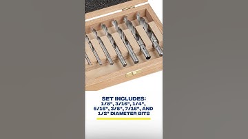 FISCH 7-Piece Brad Point Drill Bit Set | Precision Drill Bits in a Premium Wooden Box