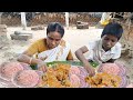 Real mukbang  unlimited dosa with old fish curry giant fast eating challenge mom and son