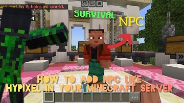 How To Add NPC like Hypixel in your minecraft server part - 1 | #viral #minecraft #trending