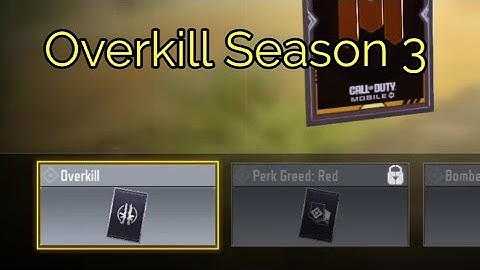 Season 3 New Wildcard Overkill perk in COD Mobile | Call of Duty Mobile