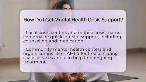 How Do I Get Mental Health Crisis Support? - Depression Support Circle