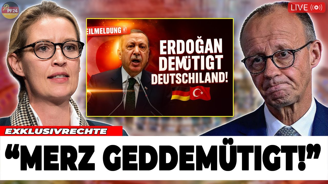 🚨 VOR 2 MIN! 🚨 Merz zittert öffentlich und wird im Treffen mit Erdoğan gedemütigt!