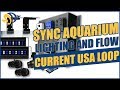 Sync aquarium lighting and flow with the current usa loop