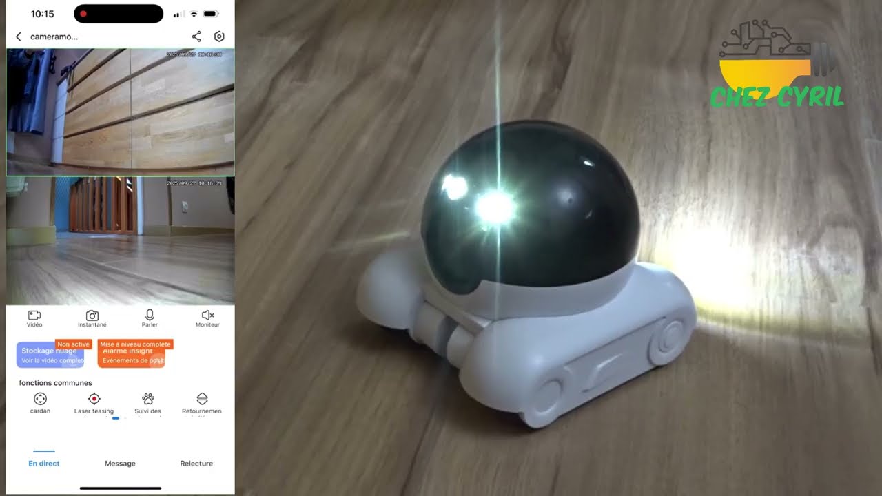 Enabot EBO ROLA Mini 2K Robot Caméra pour Animaux Domestiques