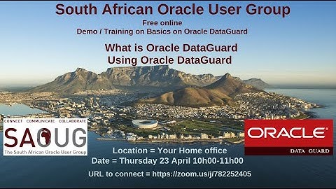Ahmed Jassat South African Oracle User Group DataGuard Training
